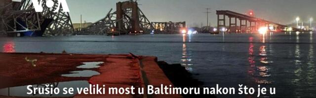 Srušio se veliki most u Baltimoru nakon što je u njega udario teretni brod