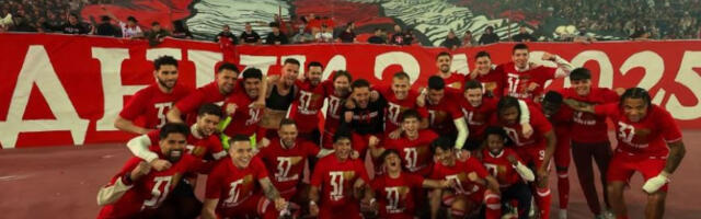 Šampionska žurka na “Marakani”: Zvezda podigla pehar pre utakmice sa OFK Beogradom (VIDEO)