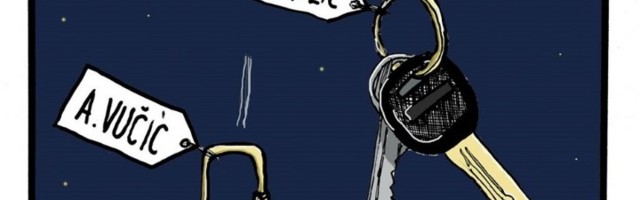 Karikatura o NATO: Nama bombe, Tomi i Vučiću stanovi