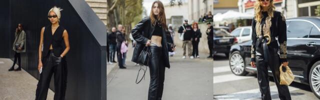 Kako nositi kožne pantalone: 20 stajlinga heroina uličnog stila