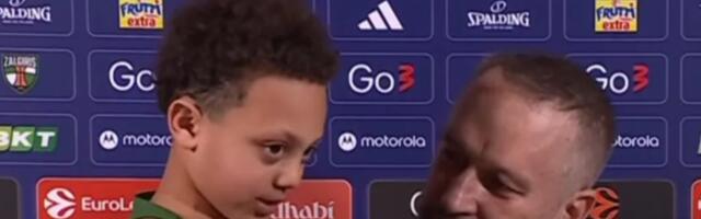 Sin bivšeg igrača Partizana dao izjavu posle pobede Žalgirisa! Ovo je najlepši snimak koji ćete danas videti, reagovala i Evroliga! /VIDEO/