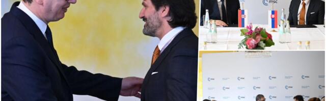 VUČIĆ NASTAVLJA SA VAŽNIM SASTANCIMA U MINHENU: Predsednik sa slovačkim ministrom odbrane