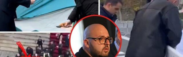 NE ZNAJU DA PRESEKU OGRADU, A HOĆE ZEMLJU DA VODE! Komičan snimak blokadera "u akciji" ispred Skupštine! (VIDEO)