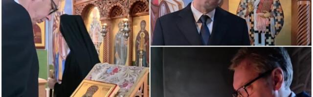 "POMOLIO SAM SE SVETOM VASILIJU DA POMOGNE SRPSKOM NARODU... DA SAČUVAMO MIR I OBRAZ" Predsednik Vučić obišao selo Mrkonjići (VIDEO)