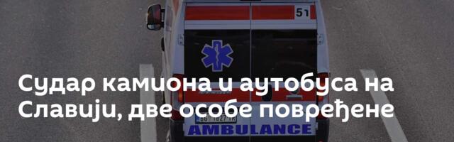 Судар камиона и аутобуса на Славији, две особе повређене