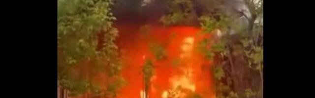 Požar na Adi: Plamen se širi, sve prekriveno dimom (VIDEO)