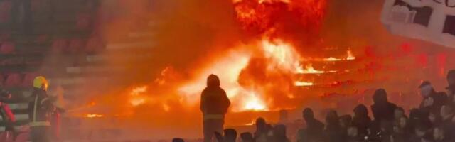Haos! Pogledajte slike požara na Marakani, Grobari doslovno zapalili jug, plamen se brzo širio na tribini...