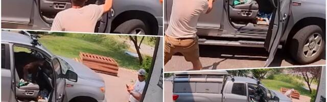 ČOVEK OTVORIO VRATA AUTOMOBILA A TAMO SEDI - MEDVED! Šok snimak obilazi svet, a epilog neobičnog susreta je posebna priča (VIDEO)