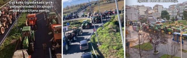 Blokade se šire po Grčkoj: Granični prelaz Evzoni ZATVOREN (VIDEO)