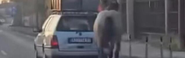 (UZNEMIRUJUĆI VIDEO) Nečovek stavio konju ular na glavu, pa ga vezao za auto, dao gas i VUKAO po Kruševcu: JEZIVO!