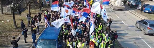Studenti iz Čačka, Kraljeva, Užica i Milanovca nastavili marš ka Nišu, današnje odmorište u Trsteniku
