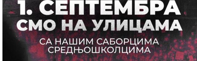 Studenti u blokadi su najavli učešće na protestu srednjoškolaca 1. septembra