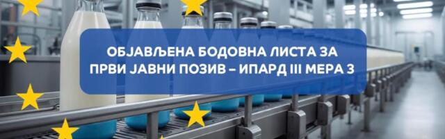 Ovo su mnogi u Srbiji čekali: Obјavljena bodovna lista za prvi јavni poziv – IPARD III Mera 3