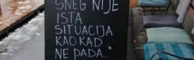 "Kad pada sneg situacija nije ista kao kad ne pada"