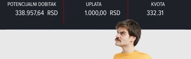 LUDI TIKET (-), četvrtak, 338.958 dinara: Kaljari odneo 2.800 evra