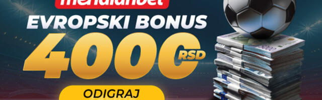 Evropski bonus za sve novajlije: Meridian časti 4.000 dinara BEZ DEPOZITA!