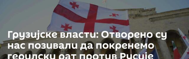 Грузијске власти: Отворено су нас позивали да покренемо герилски рат против Русије