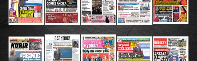 NASLOVNE STRANE SUTRAŠNJIH NOVINA: Prelistavanje štampe za subotu, 21. mart 2026. godine