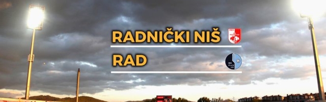 UŽIVO: Radnički Niš - Rad 2:2, četiri gola za pola sata!