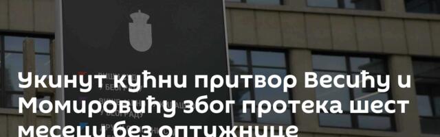 Укинут кућни притвор Весићу и Момировићу због протека шест месеци без оптужнице