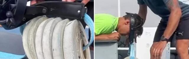 POGLEDAJTE KAKO DŽORDŽ RASEL DIŽE TEGOVE OD 30 KILOGRAMA GLAVOM: Ovako se to vežba u Formuli 1, neverovatna FORMA