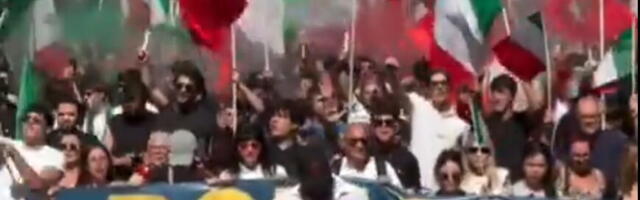 KLICALI MUSOLINIJU! EKSTREMNI DESNIČARI PROTESTOVALi U RIMU: Zahtevaju povratak migranata u njihove matične zemlje! (VIDEO)