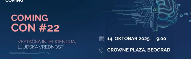 Veštačka inteligencija, ljudska vrednost: Počinje prestižna IT konferencija COMING CON #22