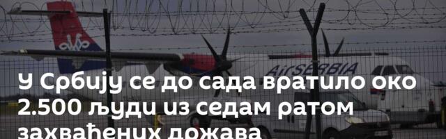 У Србију се до сада вратило око 2.500 људи из седам ратом захваћених држава