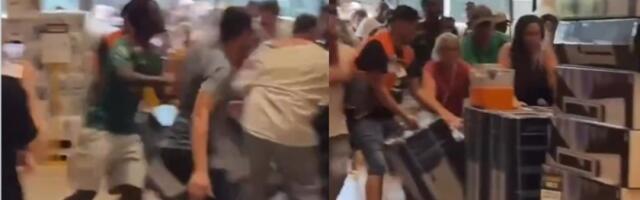 Šokantni snimci iz srca Evrope: Stampedo jurnuo u radnju, tražili da zgrabe samo jednu stvar! (VIDEO)