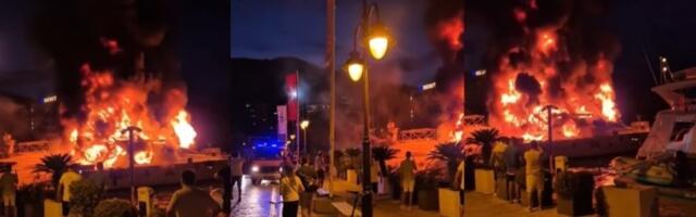 Gori jahta u budvanskoj marini: Vatrena stihija zahvatila još dva plovila (FOTO/VIDEO)