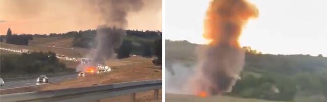 Izgorelo sve za 15 sekundi! Buktinja na auto-putu između Vrčina i Malog Požarevca