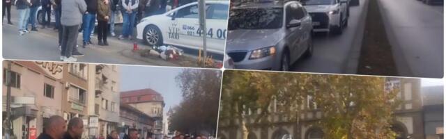 TAKSISTI SE OKUPILI NA MESTU GDE IM JE SINOĆ POGINUO KOLEGA: Bio je dobar čovek, zarađivao za hleb i onda stradao na radnom mestu... (video, foto)