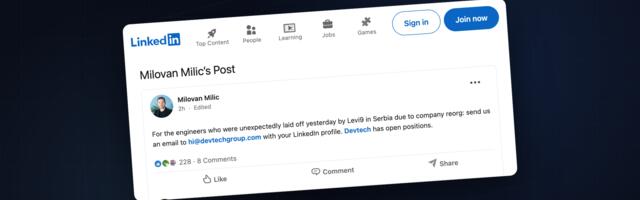 Direktor Devtecha pozvao IT-jevce koji su juče izgubili posao da im se prijave za nove pozicije