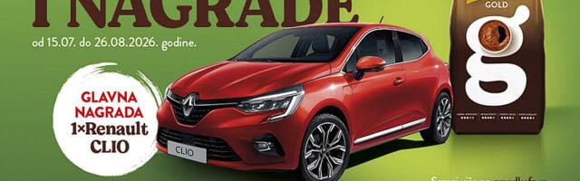 Velika nagradna igra: Granda kafa i DTL marketi poklanja Renault Clio i vredne nedeljne nagrade