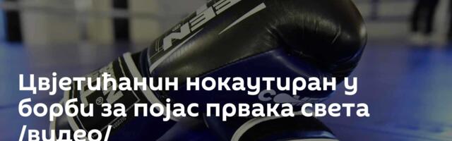 Цвјетићанин нокаутиран у борби за појас првака света /видео/