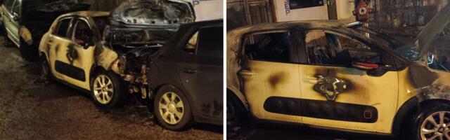 Tri automobila izgorela na Čukarici: Sitroen i 2 škode uništeni u plamenu