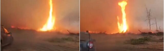 (VIDEO) Ukrajinci se povlače! Černobilj planuo, vatreni tornado briše sve pred sobom: Svet u strahu gleda scene iz pakla