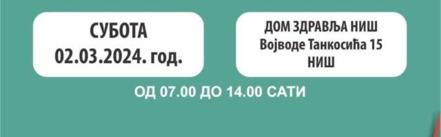 Otvorena vrata u Domu zdravlja 02. marta od 7 do 14 sati