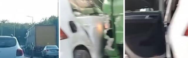 JEZIVA SAOBRAĆAJKA KOD LIPOVAČKE ŠUME: Sudarili se automobil i kamion!