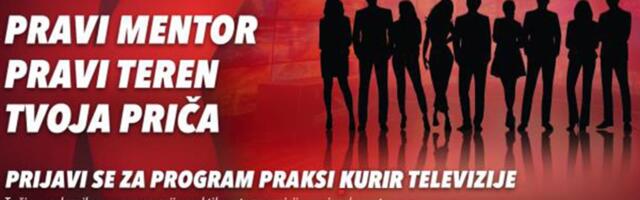 TRAŽIMO NOVU GENERACIJU PRAKTIKANATA KURIR TELEVIZIJE ZA POZICIJU NOVINAR
REPORTER – PREPOZNAJEŠ SE? PRIJAVI SE!