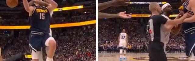 Sudija držao Nikolu Jokića, hteo da se bije nasred utakmice! Poludeo zbog nesportskog poteza rivala (VIDEO)