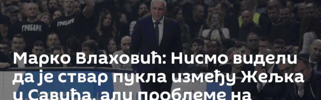 Марко Влаховић: Нисмо видели да је ствар пукла између Жељка и Савића, али проблеме на терену јесмо