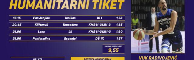 Humanitarni tiket u podne: Vuk Radivojević tipuje za SOS Dečje selo iz Kraljeva