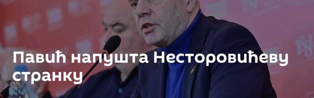 Павић напушта Несторовићеву странку