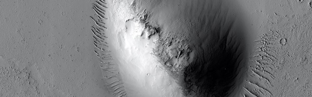 Ukopana kruškolika formacija svedoči o nekadašnjem „burnom životu“ na Marsu