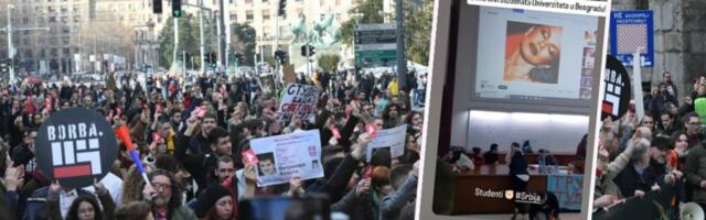 SKANDAL! JEL OVO TA ELITA?! Đilasovi stundeti gledaju Severinin film tamo gde se održavaju predavanja! (FOTO)