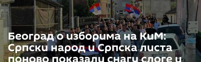 Београд о изборима на КиМ: Српски народ и Српска листа поново показали снагу слоге и јединства