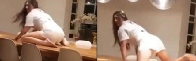 KATASTROFA: Uvijala se na stolu, pa odvalila (VIDEO)