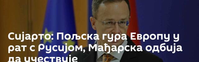 Сијарто: Пољска гура Европу у рат с Русијом, Мађарска одбија да учествује
