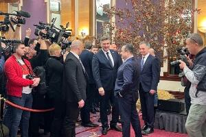 Дачић и Пленковић на свечаном божићном пријему у Загребу